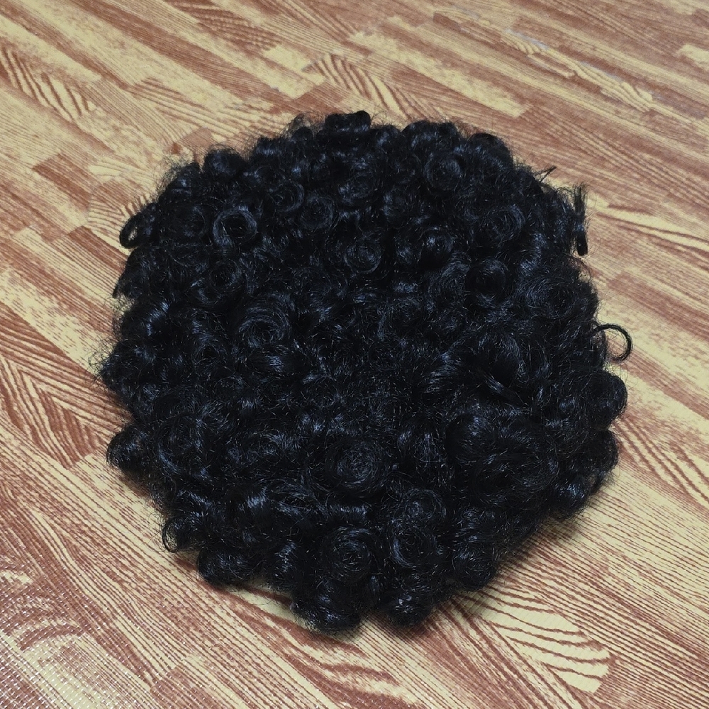 Black Curly Hairpiece Wig
